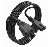 Câble d'alimentation Euro AC 1,5 m avec fiche européenne (type C/CEE 7/16) et extrémité de câble ouverte - Câble plat 2 broches 0,75 mm² pour JBL PartyBox, TV, Blu-Ray, radio et petits appareils