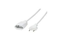 LogiLink Câble d'alimentation Euro CEE 7/16 fiche à prise 2 m Blanc