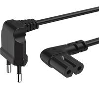 Câble d'alimentation Euro coudé 3m noir
