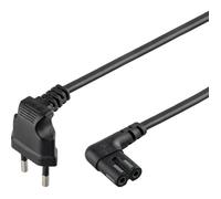 Câble d'alimentation Euro vers fiche femelle 2 broches double DD 2 m - GOOBAY - Noir - Alimentation - Double DD