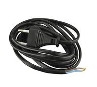 Câble d'alimentation européen H03VVH2-F2 x 0,75 mm² Noir 2 m