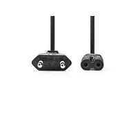 - Câble d'alimentation - Europlug (M) pour power IEC 60320 C7 - 1 m - noir