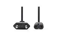 - Câble d'alimentation - Europlug (M) pour power IEC 60320 C7 - 2 m - noir