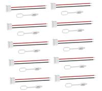 Câble d'alimentation femelle type C pour 12 V, blanc Shangxi | Cache de port flexible attaché, deux conducteurs visuellement distincts, jouet électronique et câblage de projet basse
