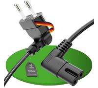 câble d'alimentation, fiche Euro 90° à Prise C7 IEC 90°, câble d'alimentation Euro pour appareils ménagers, 2,00 m, Noir