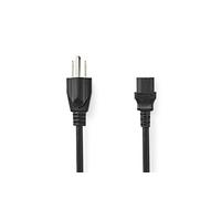 câble d'alimentation fiche mâle de type b usa cei320c13 20 m noir