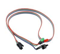 Câble d'alimentation fin pour carte mère - Double interrupteur avec cordon d'alimentation - On/Off/Reset - Réinitialisation - Bouton poussoir d'origine (interrupteur unique) - Traitement tendance