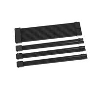 Câble d'alimentation flexible gainé 18 AWG - Ensemble d'extension 1 x 24 broches / 1 x 4 + 4 CPU / 2 x 6 + 2 broches PCIE GPU cordon 30 cm