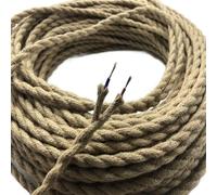 Câble d'alimentation for suspension, conducteur en cuivre, recouvert de PVC et chanvre, beige, 1-50 m(5 meter)
