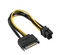 Câble d'alimentation - GENERIQUE - Modèle générique - SATA femelle vers PCIe 6 broches - 20 cm - Pour cartes graphiques