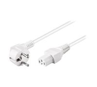Câble d'alimentation goobay - IEC 60320 C15 - CEE 7/7 - 2m - Blanc