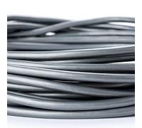 Câble d'Alimentation H03VV-F 3 x 0,75 mm PVC Isolé Rond - Câble de Lampe et de Raccordement (5 m, Argent)