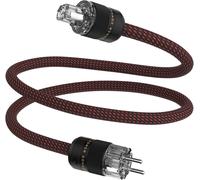 Câble d'alimentation HiFi High End 2 m OFC plaqué argent avec prise Schuko et connecteur de dispositif froid pour amplificateur, lecteur DVD, récepteur AV, précurseur, home cinéma