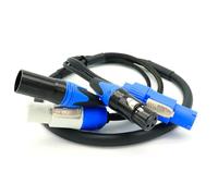 Câble d'alimentation Hybride - Câble d'alimentation Secteur for éclairage scénique et écrans LED(2m)
