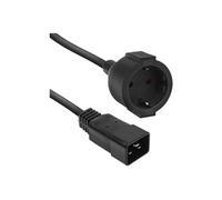 - Câble d'alimentation - IEC 60320 C20 pour power CEE 7/3 - CA 230 V - 16 A - 20 cm - noir