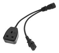 Câble d'alimentation Iec C14 vers C13, Prise UK 13a, Noir | Pvc, Cuivre Pur sans Oxygène, 250v 2500w, Usage Bureau et Baie, Techniciens It et Laboratoires