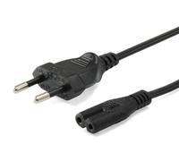 Equip Câble d'alimentation IEC 2 broches Euro vers C7 Bu — 1,8 m Noir