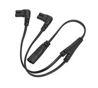 Câble D'alimentation IEC320 C8 Mâle vers Double C7 Femelle, Couvercle en PVC Renforcé étanche 1 en 2 Sorties Adaptateur Répartiteur D'alimentation CA Câble D'extension pour Moniteur LCD Lampe de Burea