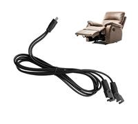 Câble d'alimentation inclinable : adaptateur de canapé à deux doubles, extension de meubles robustes | Câble divisé de remplacement pour chaises de salon, fil d'inclinaison multi-cônes