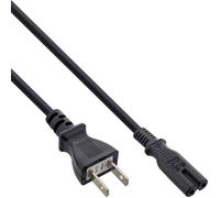 Câble d'alimentation - INLINE - 16654T - CEE7/16 → IEC-60320 C7 - H03VVH2-F 2x0.75 mm² - 1,8 m 250VAC/2,5A