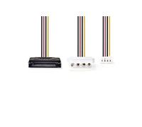 Nedis - Adaptateur secteur - alimentation SATA (M) pour alimentation interne 4 plots, connecteur mini-alimentation 4 broches (F) - 15 cm - divers