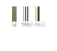 Nedis Câble d'alim interne – 2x Molex mâle PCIe femelle – Plaqué or – 0,20 m