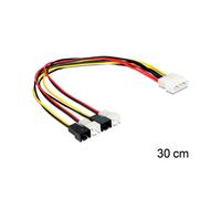 Câble d'alimentation interne DeLOCK 83343 - Longueur 0.3m - Connecteur 1: Molex (4-pin) mâle - Connecteur 2: Molex (4-pin) mâle - Multicolore