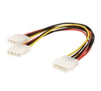Câble d'alimentation interne Molex Mâle - 2x Molex Femelle 0.15 m