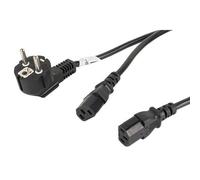 Câble d'alimentation lanberg schuko cee 7/7 vers 2x iec320 c13 2m