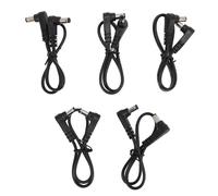 Câble d'alimentation mâle de 5,5 mm x 2,1 mm mâle à mâle, 5pcs 28cm / 11 Pouces à Angle Droit Câble de Chargement CD à 90 degrés Cord d'adaptateur d'alimentation à 90 degrés pour