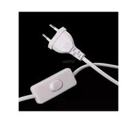 Câble d'alimentation marche/arrêt de 18 m pour lampe LED avec interrupteur à bouton-poussoir, prise