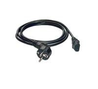 Câble d'alimentation MCL MC901-3M Noir 3m, Secteur 2 pôles + terre mâle vers IEC femelle, 3 x 0,75mm²