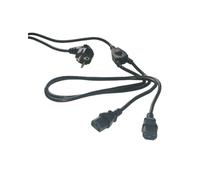 Câble d'alimentation MCL MC909-2M Noir, longueur 2.0m, connecteur standard pour alimentation secteur, conforme aux normes de sécurité électrique.