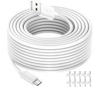 Câble d'alimentation micro USB 10 m pour Neos Smartcam, WyzeCam Pan, Yi Cam, Nest Cam, Blink XT, Furbo Dog, Arlo Q, Netvue, manette Xbox One.