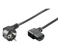 Câble d'alimentation MicroConnect CEE 7/7 - C13 1 m, Schuko coudé/C13 coudé, noi