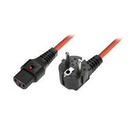 MicroConnect - Câble d'alimentation - power IEC 60320 C13 verrouillage pour power CEE 7/7 angle droit - 3 m - orange