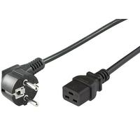 MicroConnect Cordon d'alimentation coudé C19 vers fiche Schuko (CEE 7/7) pour serveurs et ordinateurs - 5 mètres
