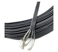 Câble d'alimentation moteur en caoutchouc silicone, câble de connexion multiconducteur, parallèle, test noir(10 meters,30AWG 5Pin)