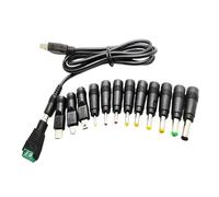 Câble d'alimentation multi-connecteurs USB vers 13 adaptateurs 5 V USB vers 5,5 x 2,1 mm pour appareil photo et imprimante