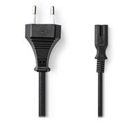 Câble d'alimentation - NEDIS - CEGL11040BK20 - 2.00 m - Euro Masculin - Plaqué nickel - Plat