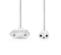 Câble d'alimentation - NEDIS - CEGL11040WT30 - 3.00 m - Euro Masculin - Plaqué nickel - Blanc