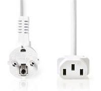 Nedis Câble d'alimentation CABLE-703W-10 Schuko coudé IEC320 C13 10 m Blanc