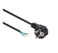 Câble D'Alimentation Noir Cee 7/7 90 + Extrémités L3 M H05Vv-F 3G0.75 Mm²