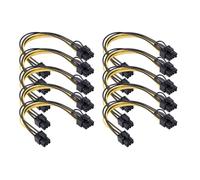 Câble D'alimentation Pcie 6 Broches À 2x8 Broches (6 + 2), Extension Pci Express Y-Splitter, 9 Pouces (Paquet De 10)