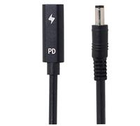 Câble d'alimentation PD de 17 cm de type C femelle vers DC 5,5 x 2,1 mm pour ordinateur portable.