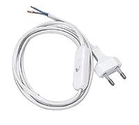 Câble d'alimentation Polypool 250v~ abat-jour, blanc, 1,5 m