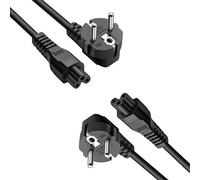 Câble d'alimentation Portable Clover Cordon d'alimentation 1.2M pour HP Dell ASUS Acer Sony Lenovo Samsung Ordinateur Portable avec Alimentation CEE7 3 Voies vers C5 Femelle (2 Cordons)