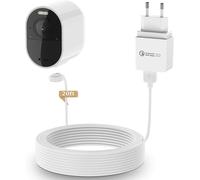 Câble d'alimentation pour Arlo Ultra Arlo Pro 3 avec câble de Charge de 6 m + Adaptateur 3.0,Câble pour Charger en Continu Votre Appareil Arlo Ultra Arlo Pro 3
