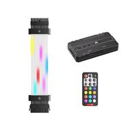 Câble d'alimentation pour carte mère ARGB 24 broches 5 V, extension RGB pour connecteur, noir