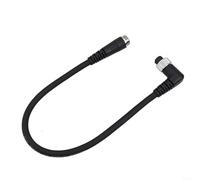 Câble d'alimentation pour moulinet de pêche électrique avec connecteur coudé à 2 trous compatible avec les moulinets Daiwa ou Shim-ano, noir et argent (0,45 m)